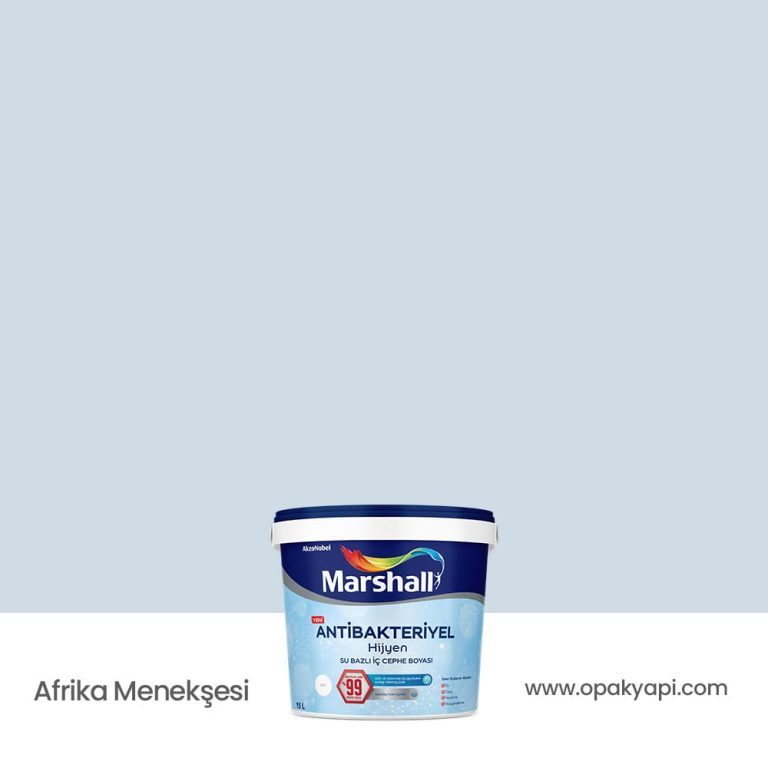Marshall Antibakteriyel İç Cephe Duvar Boyası - Afrika Menekşesi 15L