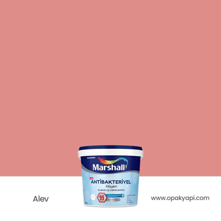 Marshall Antibakteriyel İç Cephe Duvar Boyası - Alev 15L