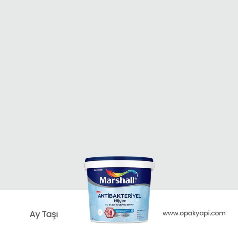 Marshall Antibakteriyel İç Cephe Duvar Boyası - Ay Taşı 15L