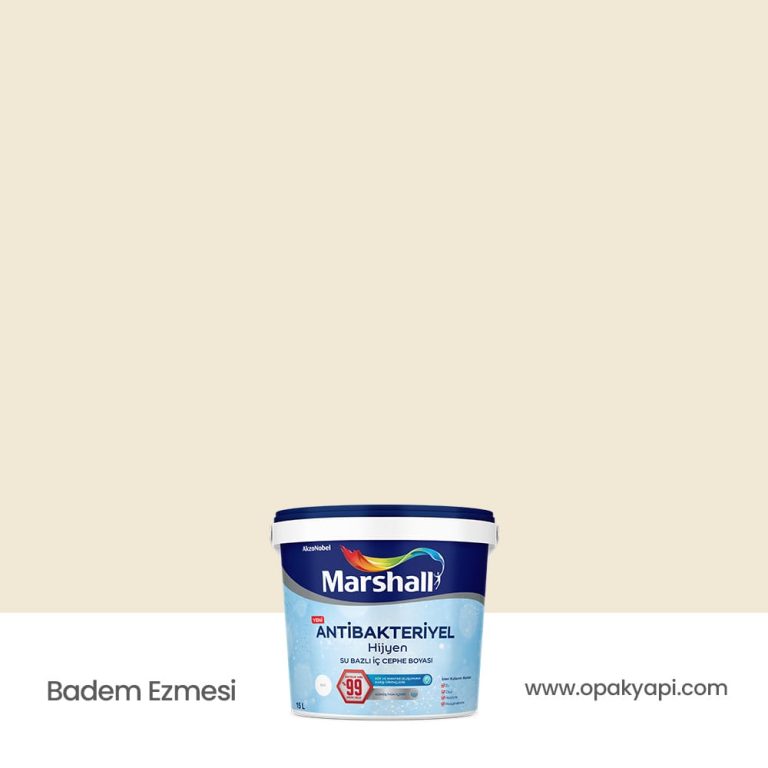 Marshall Antibakteriyel İç Cephe Duvar Boyası - Badem Ezmesi 15L