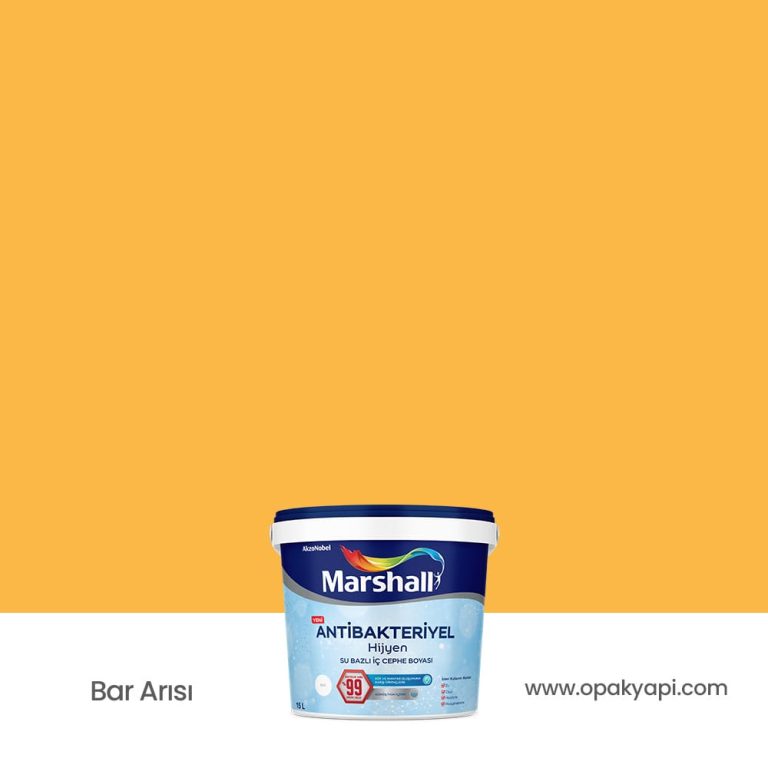 Marshall Antibakteriyel İç Cephe Duvar Boyası - Bal Arısı 15L