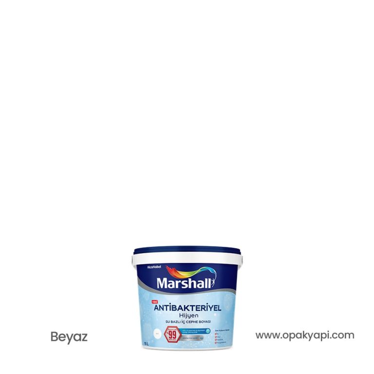 Marshall Antibakteriyel İç Cephe Duvar Boyası - Beyaz 15L