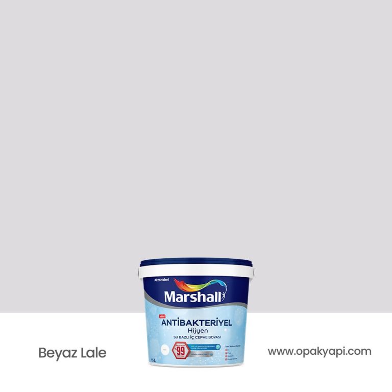 Marshall Antibakteriyel İç Cephe Duvar Boyası - Beyaz Lale 15L