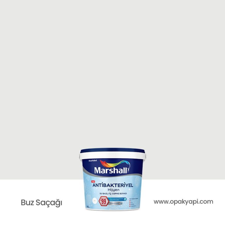 Marshall Antibakteriyel İç Cephe Duvar Boyası - Buz Saçağı 15L