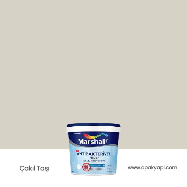 Marshall Antibakteriyel İç Cephe Duvar Boyası - Çakıl Taşı 15L