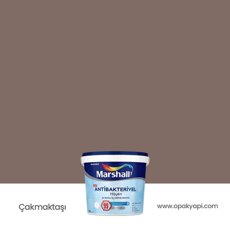 Marshall Antibakteriyel İç Cephe Duvar Boyası - Çakmaktaşı 15L