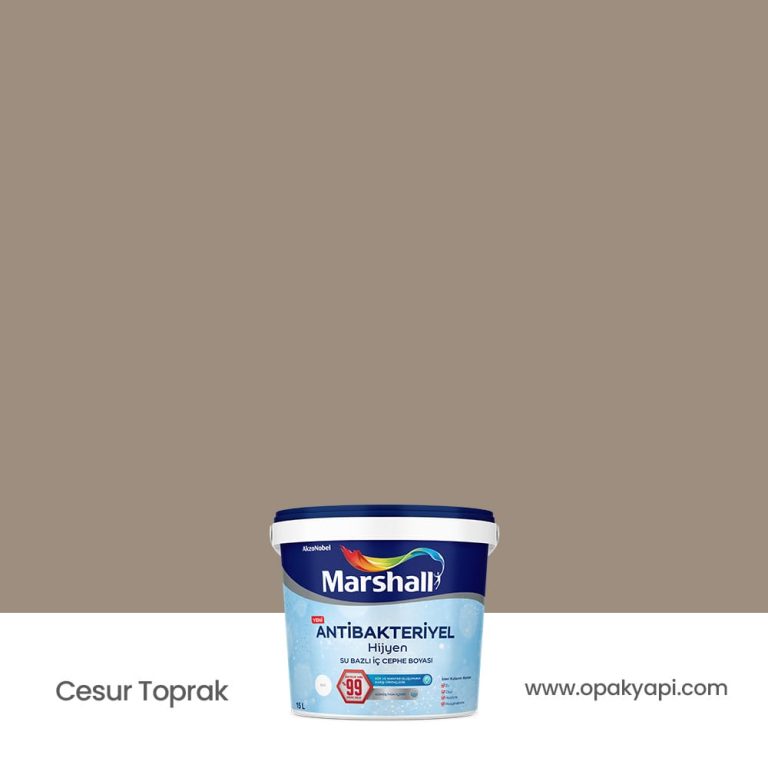 Marshall Antibakteriyel İç Cephe Duvar Boyası - Cesur Toprak 15L