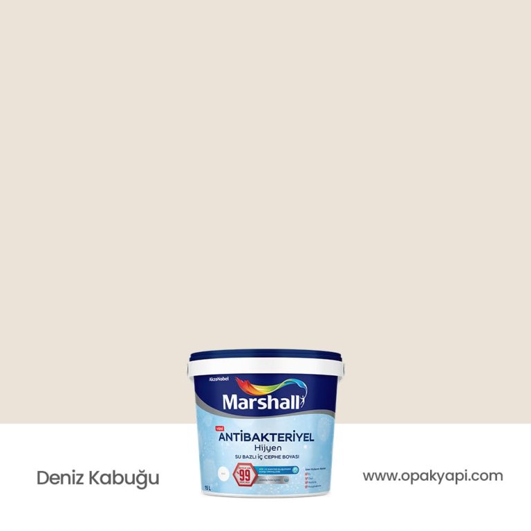 Marshall Antibakteriyel İç Cephe Duvar Boyası - Deniz Kabuğu 15L