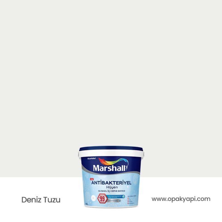 Marshall Antibakteriyel İç Cephe Duvar Boyası - Deniz Tuzu 15L
