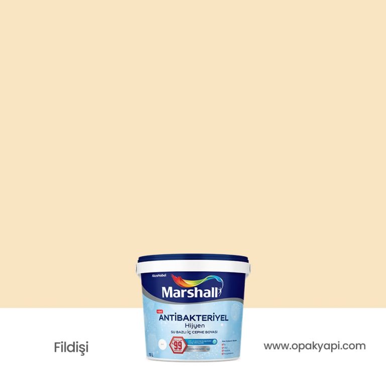 Marshall Antibakteriyel İç Cephe Duvar Boyası - Fildişi 15L