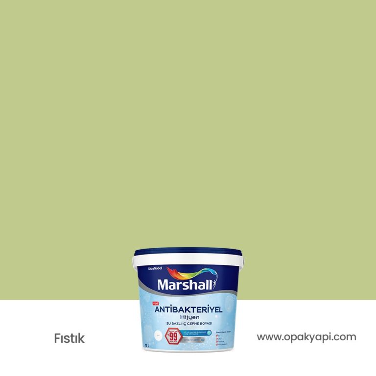 Marshall Antibakteriyel İç Cephe Duvar Boyası - Fıstık 15L
