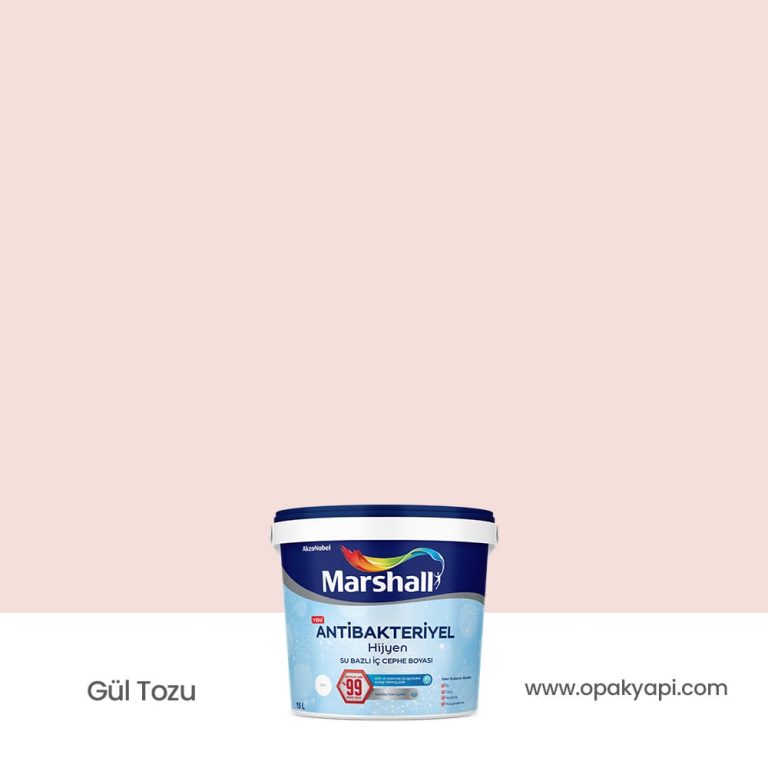 Marshall Antibakteriyel İç Cephe Duvar Boyası - Gül Tozu 15L