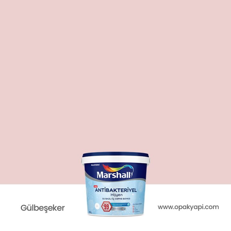 Marshall Antibakteriyel İç Cephe Duvar Boyası - Gülbeşeker 15L