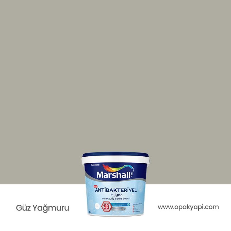 Marshall Antibakteriyel İç Cephe Duvar Boyası - Güz Yağmuru 15L