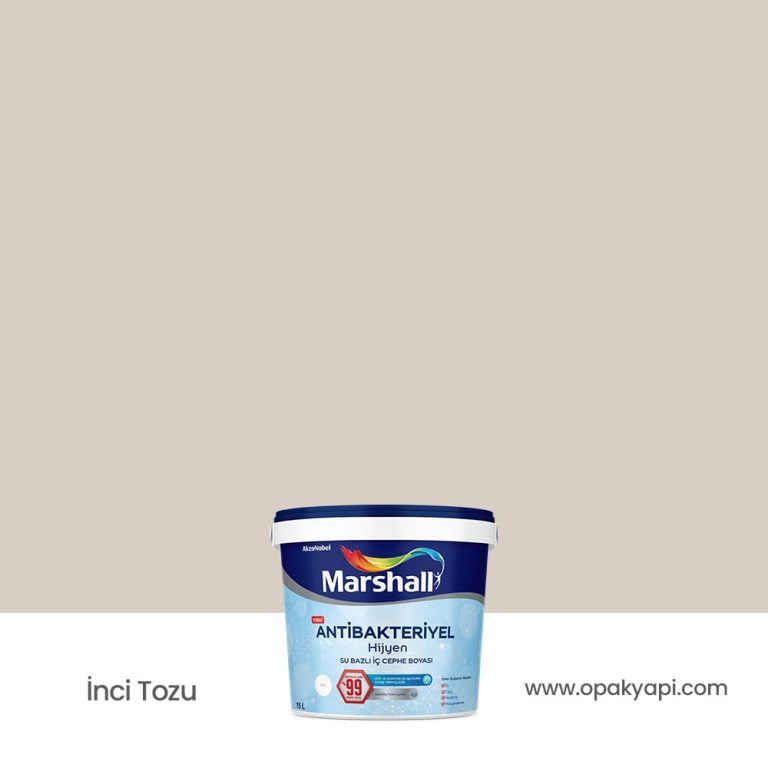 Marshall Antibakteriyel İç Cephe Duvar Boyası - Inci Tozu 15L
