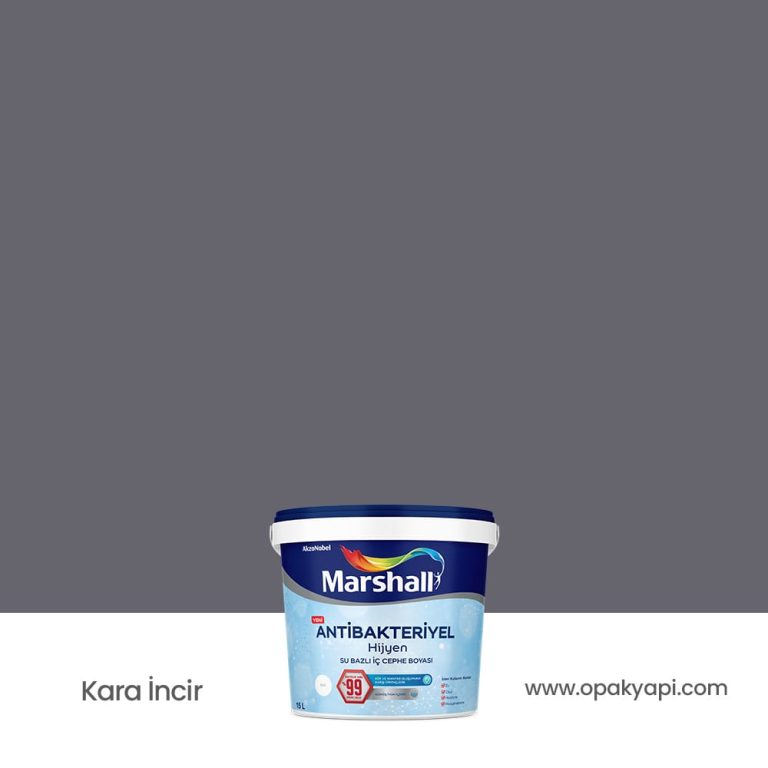 Marshall Antibakteriyel İç Cephe Duvar Boyası - Kara Incir 15L