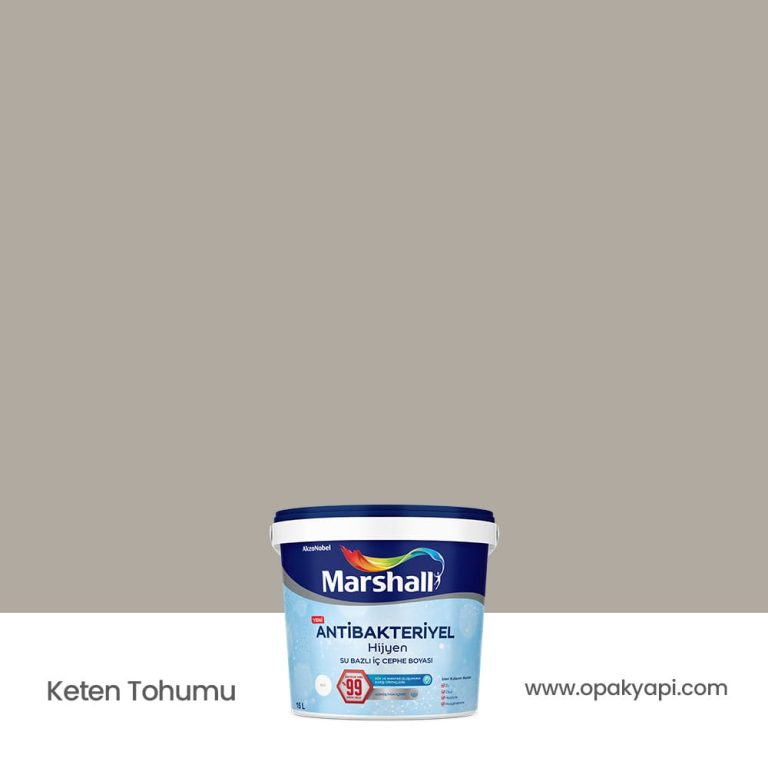 Marshall Antibakteriyel İç Cephe Duvar Boyası - Keten Tohumu 15L