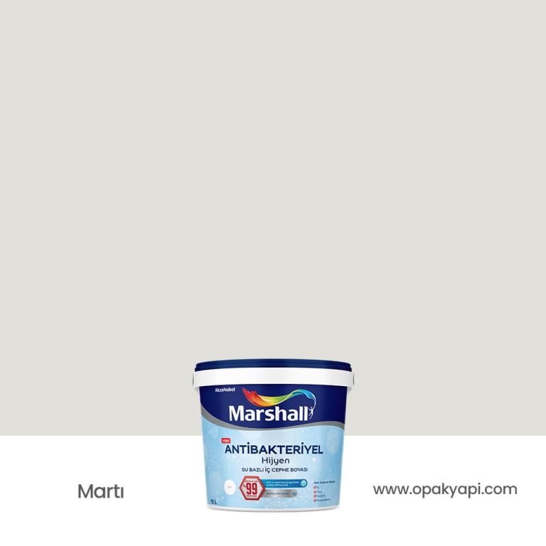 Marshall Antibakteriyel İç Cephe Duvar Boyası - Martı 15L