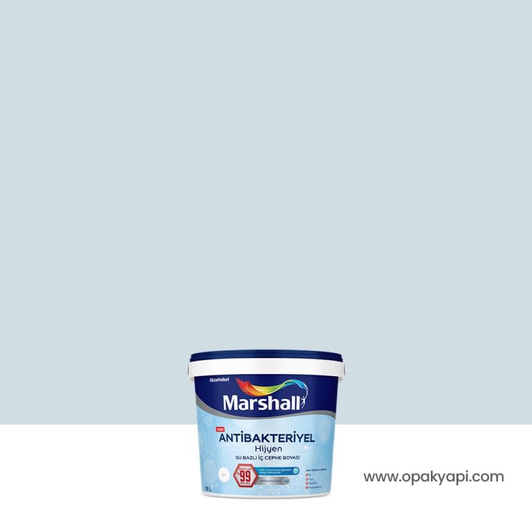 Marshall Antibakteriyel İç Cephe Duvar Boyası - Mavi Esintisi 15L