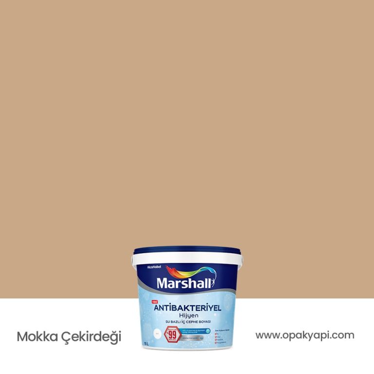 Marshall Antibakteriyel İç Cephe Duvar Boyası - Mokka Çekirdeği 15L