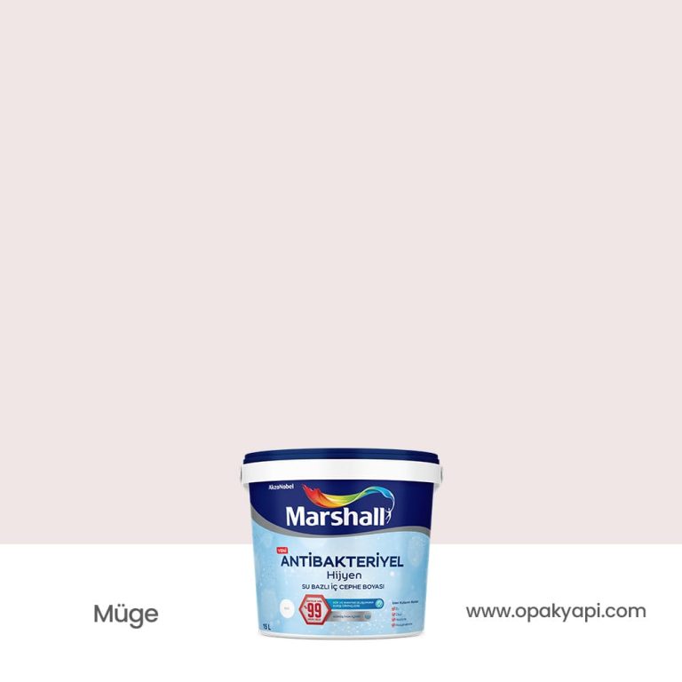 Marshall Antibakteriyel İç Cephe Duvar Boyası - Müge 15L