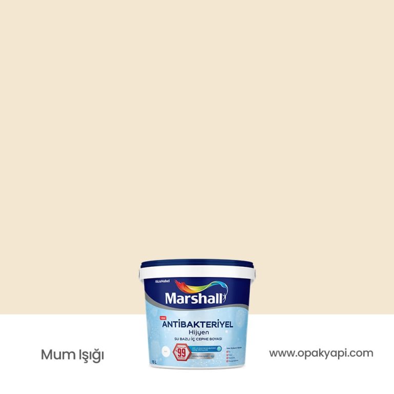 Marshall Antibakteriyel İç Cephe Duvar Boyası - Mum Işığı 15L