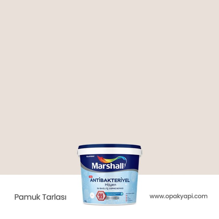 Marshall Antibakteriyel İç Cephe Duvar Boyası - Pamuk Tarlası 15L