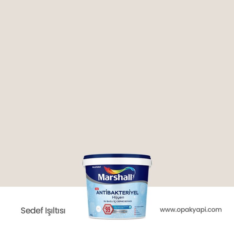 Marshall Antibakteriyel İç Cephe Duvar Boyası - Sedef Işıltısı 15L