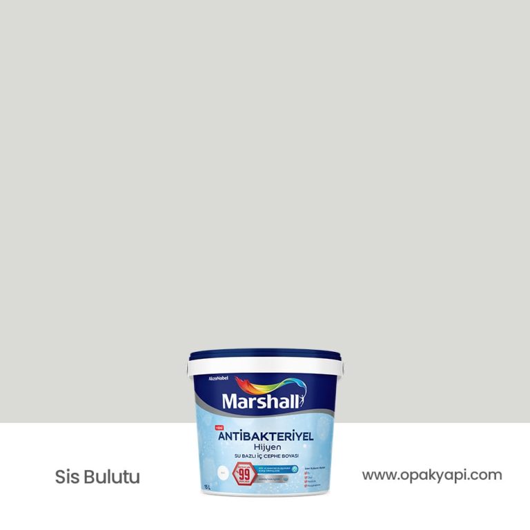 Marshall Antibakteriyel İç Cephe Duvar Boyası - Sis Bulutu 15L