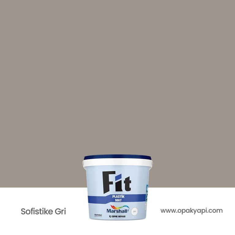 Marshall Fit Plastik Mat İç Cephe Duvar Boyası - Sofistike Gri 2.5L